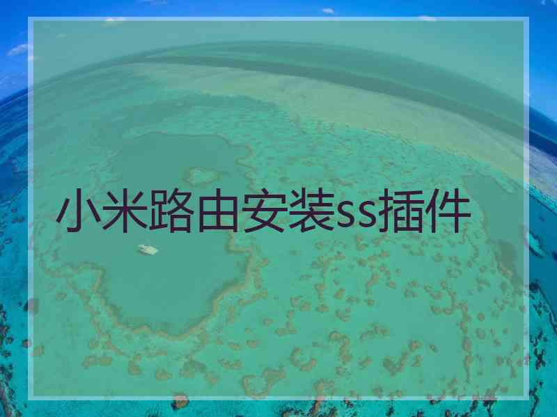 小米路由安装ss插件