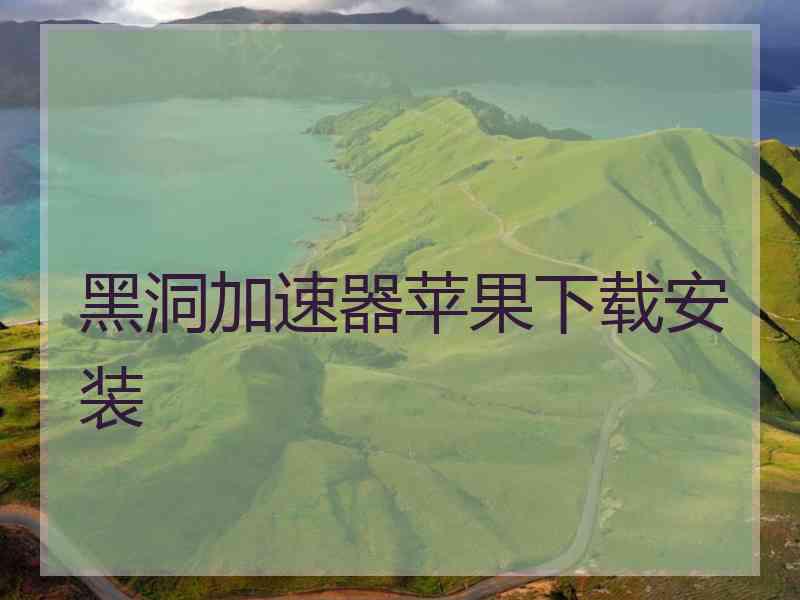 黑洞加速器苹果下载安装