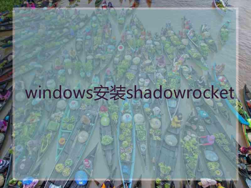 windows安装shadowrocket