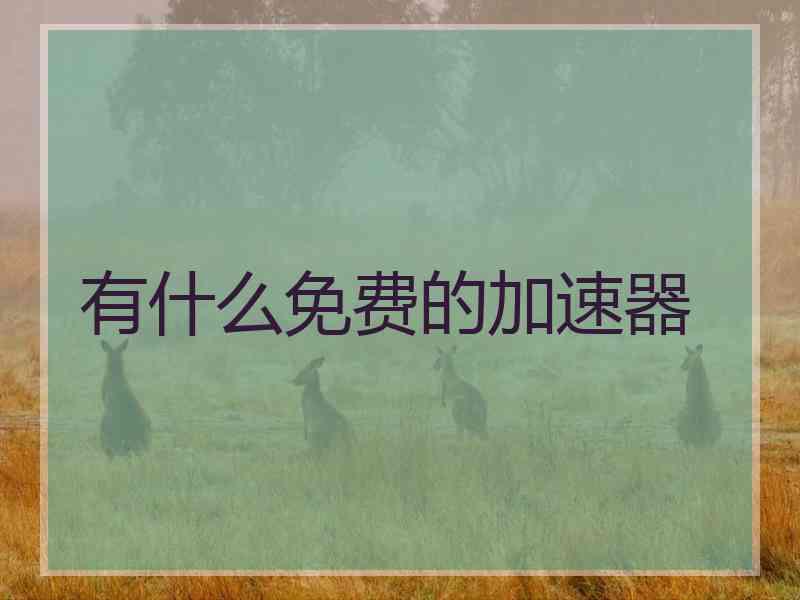 有什么免费的加速器