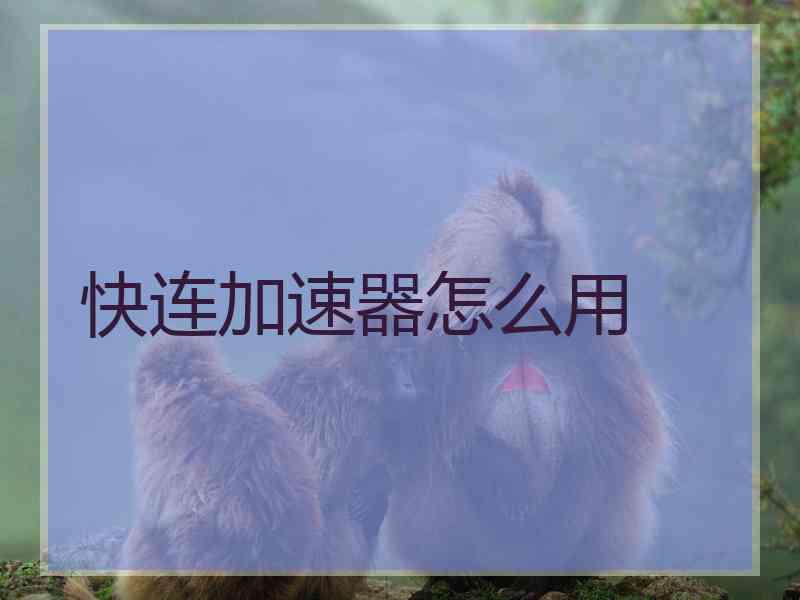 快连加速器怎么用