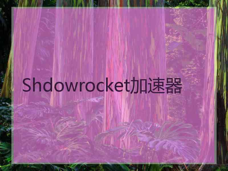 Shdowrocket加速器