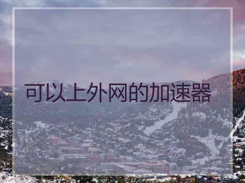 可以上外网的加速器