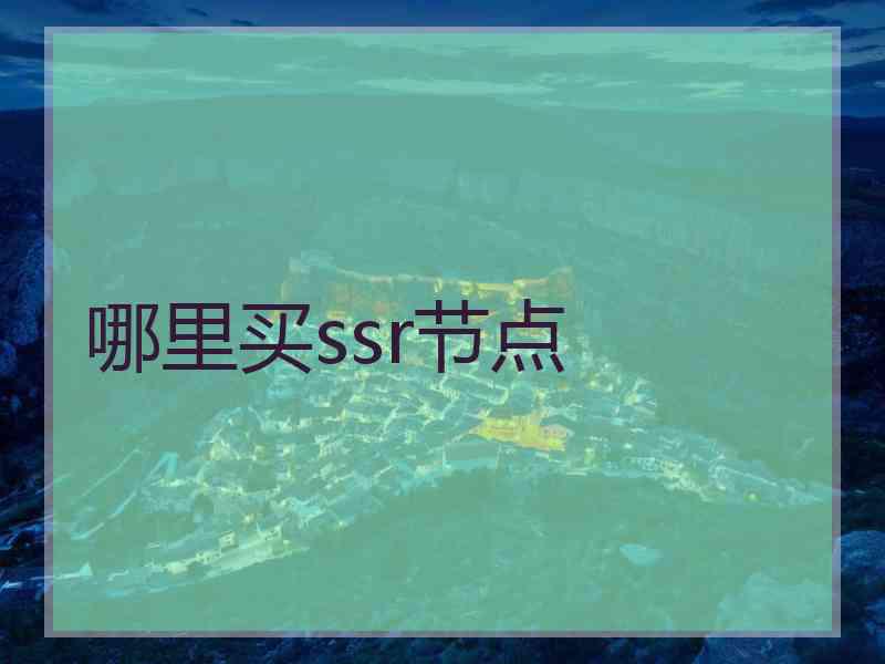 哪里买ssr节点