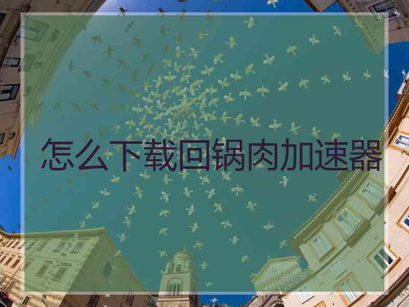 怎么下载回锅肉加速器