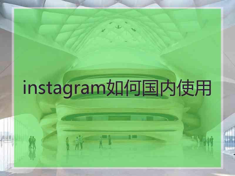 instagram如何国内使用