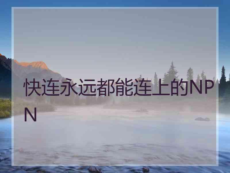快连永远都能连上的NPN