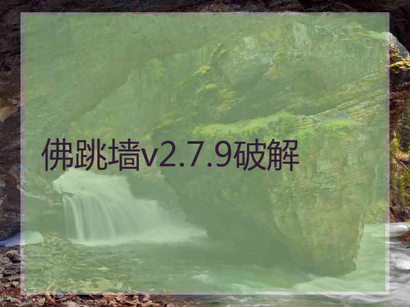 佛跳墙v2.7.9破解