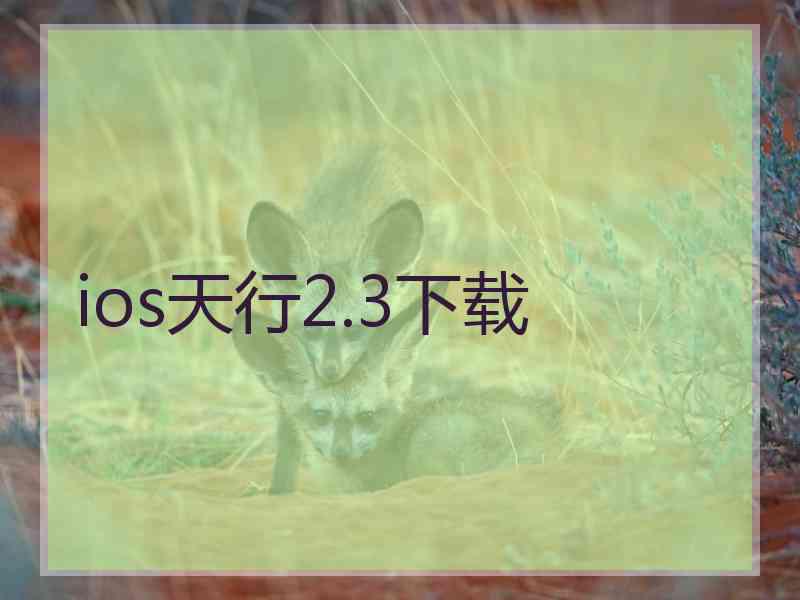ios天行2.3下载