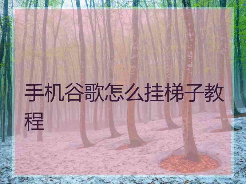 手机谷歌怎么挂梯子教程