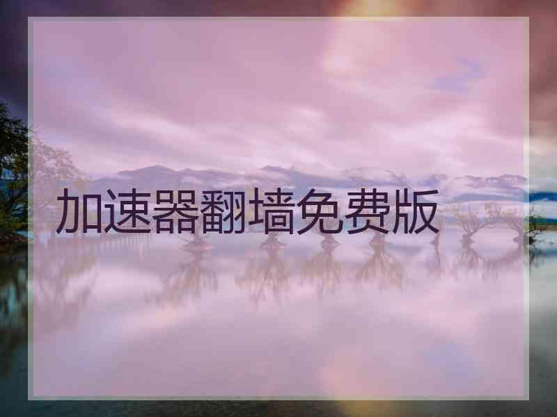 加速器翻墙免费版