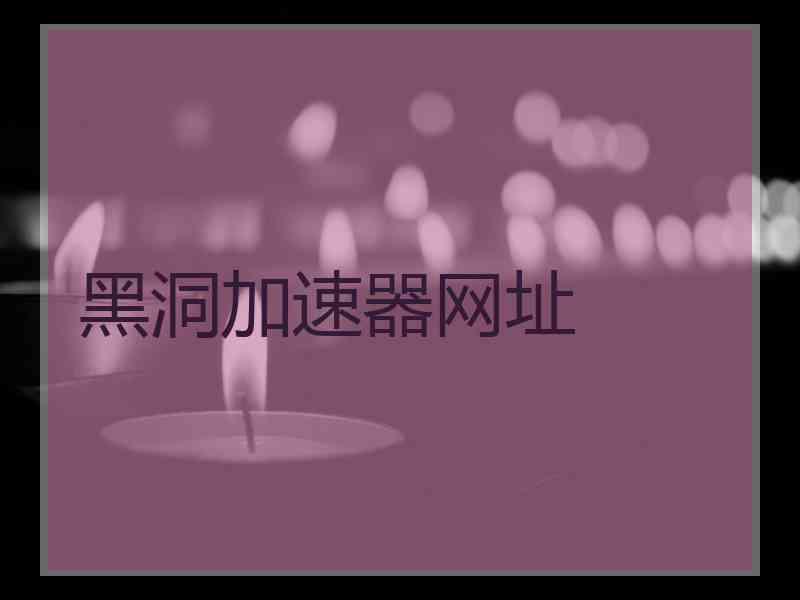 黑洞加速器网址