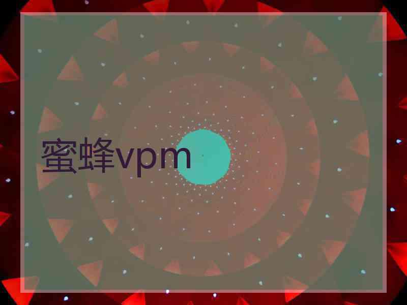 蜜蜂vpm