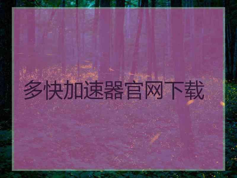 多快加速器官网下载