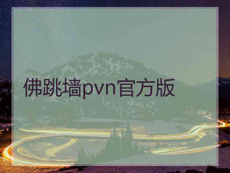 佛跳墙pvn官方版