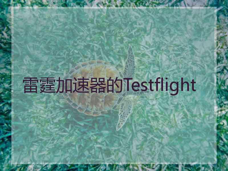 雷霆加速器的Testflight