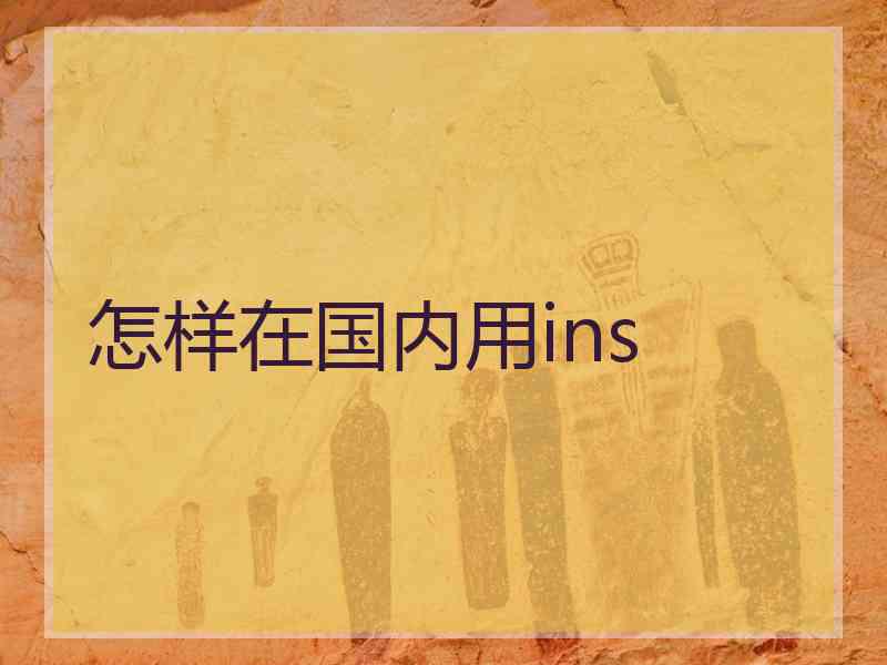 怎样在国内用ins