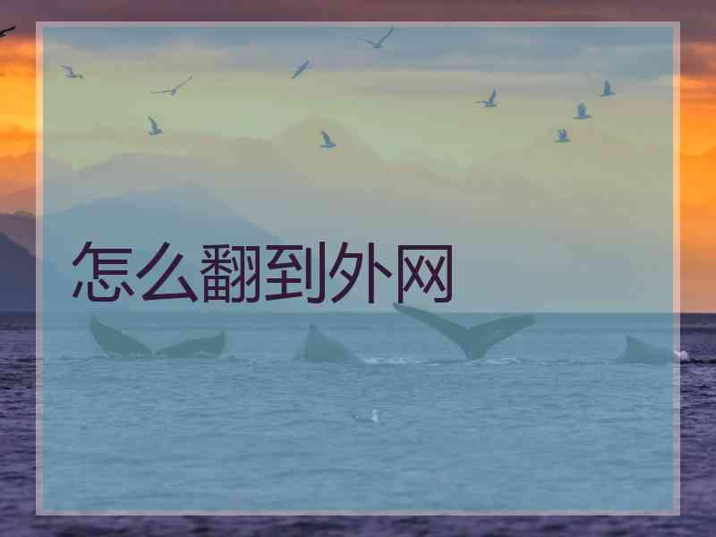 怎么翻到外网
