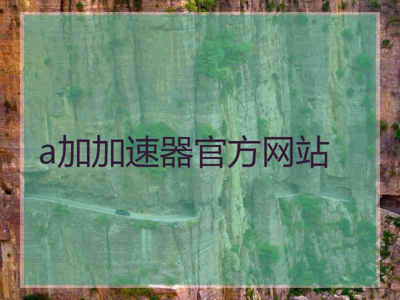 a加加速器官方网站