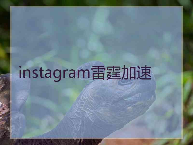 instagram雷霆加速