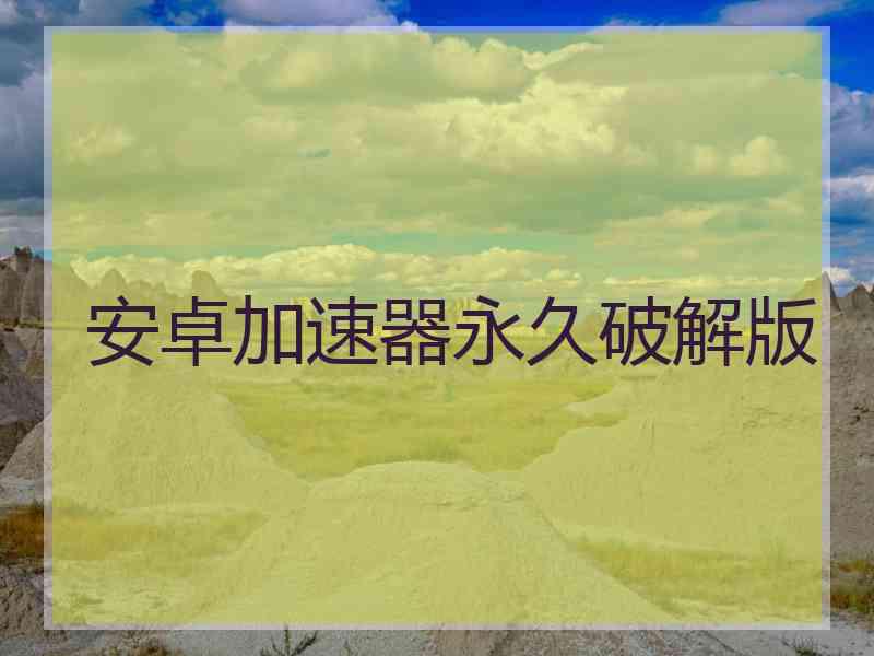 安卓加速器永久破解版