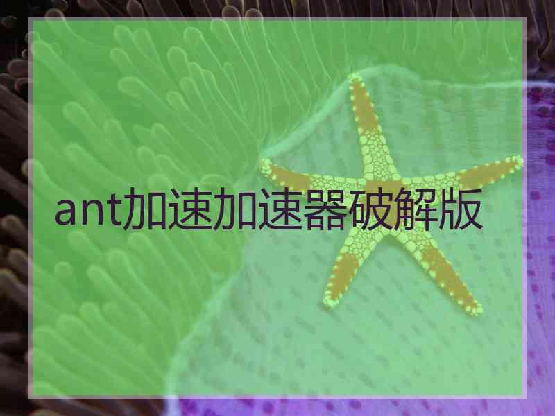 ant加速加速器破解版