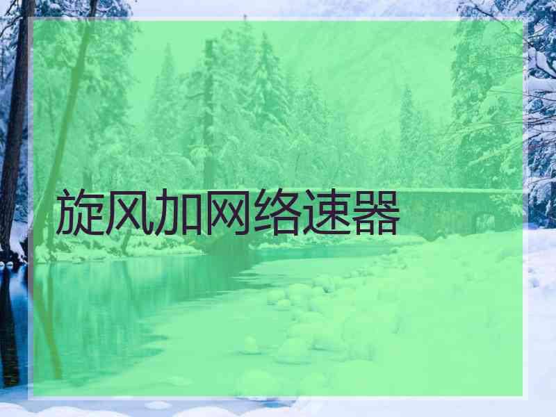 旋风加网络速器
