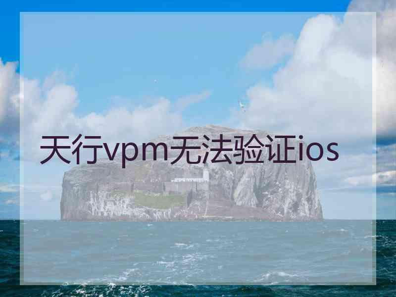 天行vpm无法验证ios