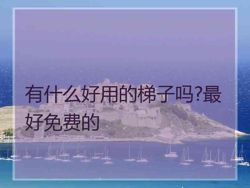 有什么好用的梯子吗?最好免费的