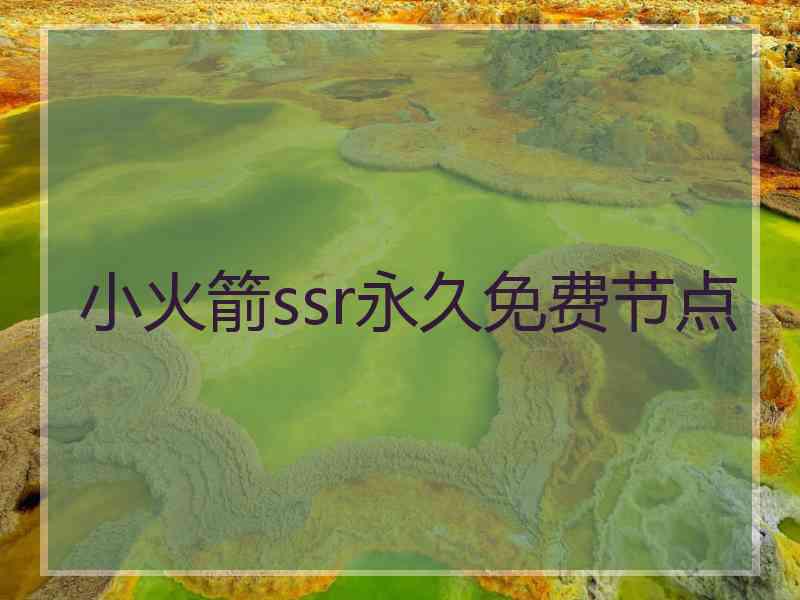 小火箭ssr永久免费节点