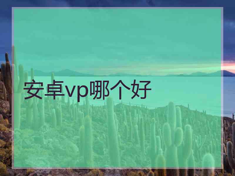 安卓vp哪个好