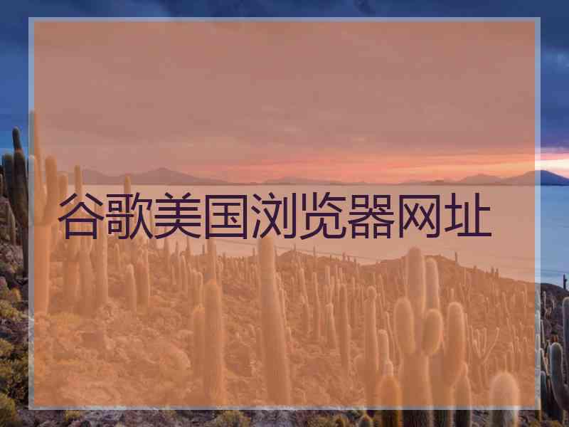 谷歌美国浏览器网址