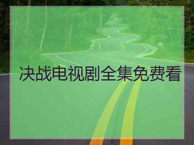 决战电视剧全集免费看