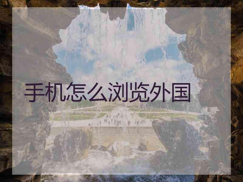 手机怎么浏览外国
