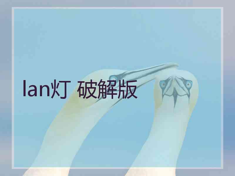 lan灯 破解版