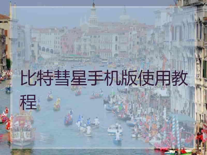 比特彗星手机版使用教程