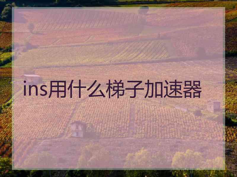 ins用什么梯子加速器