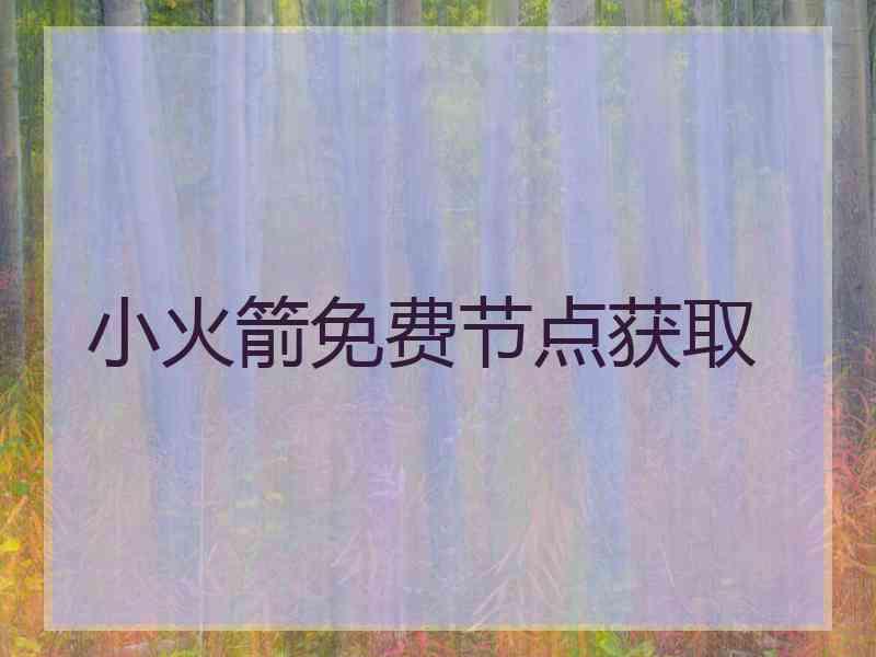 小火箭免费节点获取
