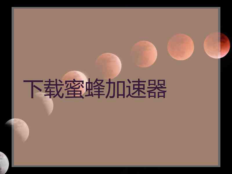 下载蜜蜂加速器