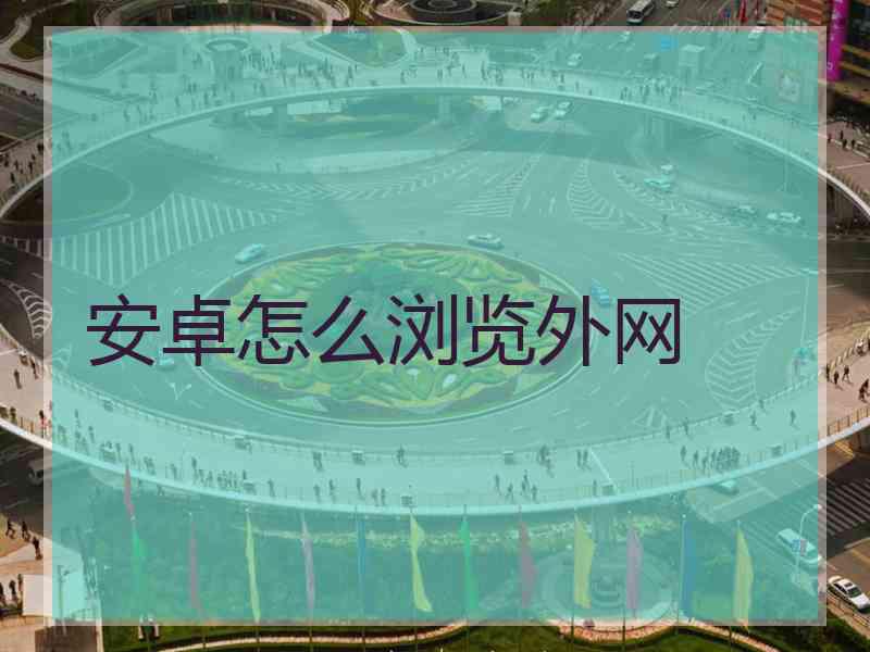 安卓怎么浏览外网
