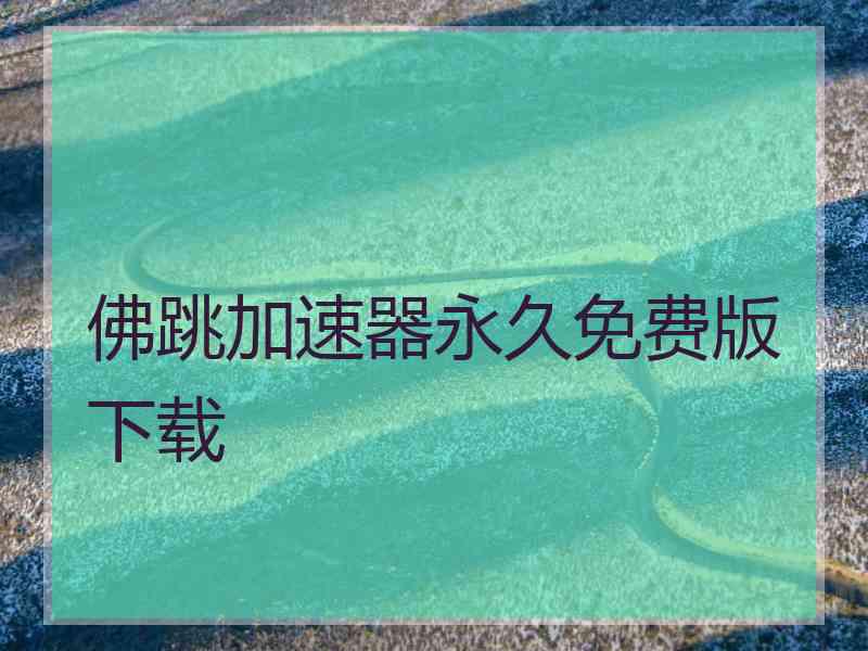佛跳加速器永久免费版下载