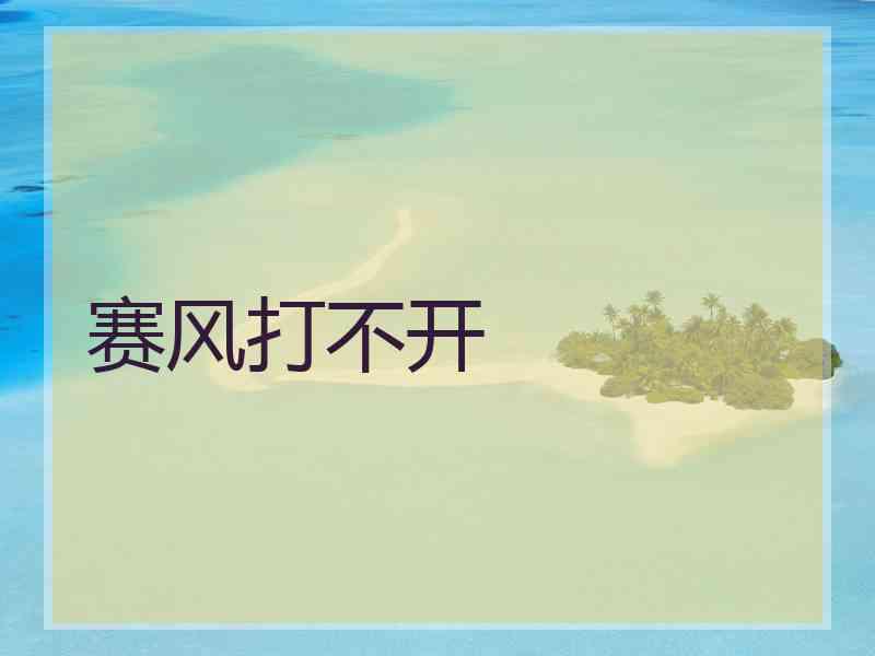 赛风打不开
