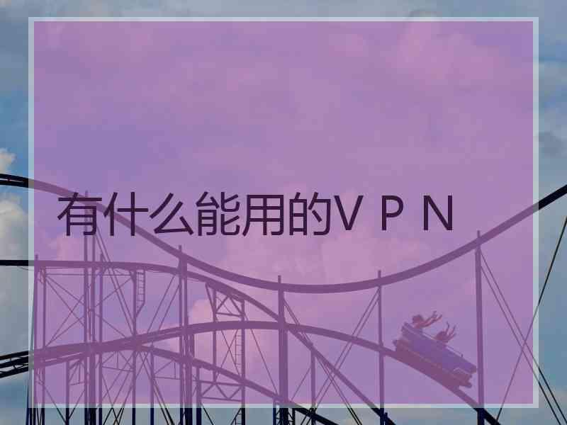 有什么能用的V P N