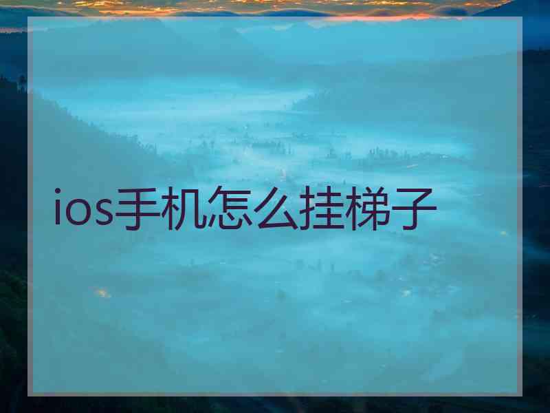 ios手机怎么挂梯子