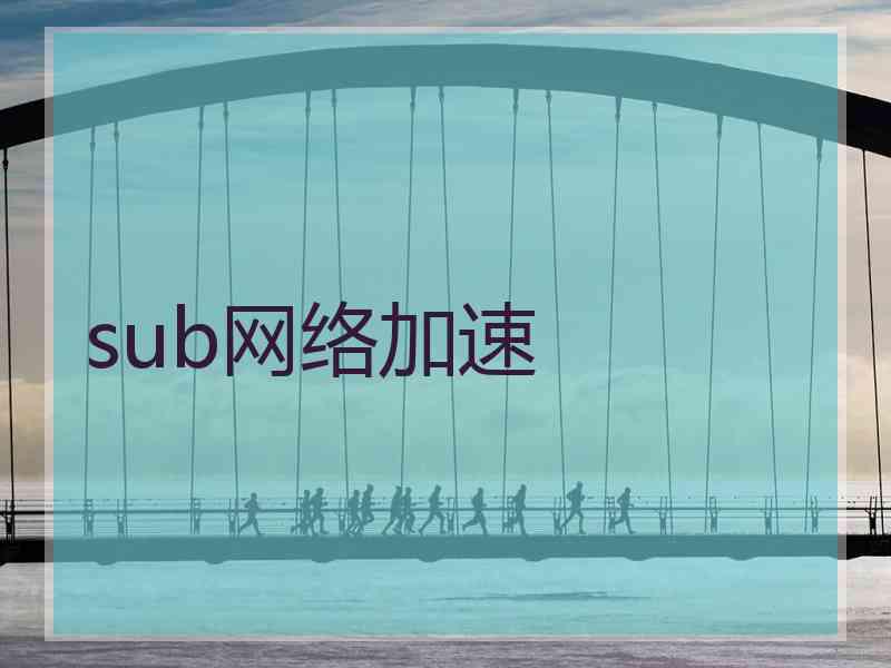 sub网络加速