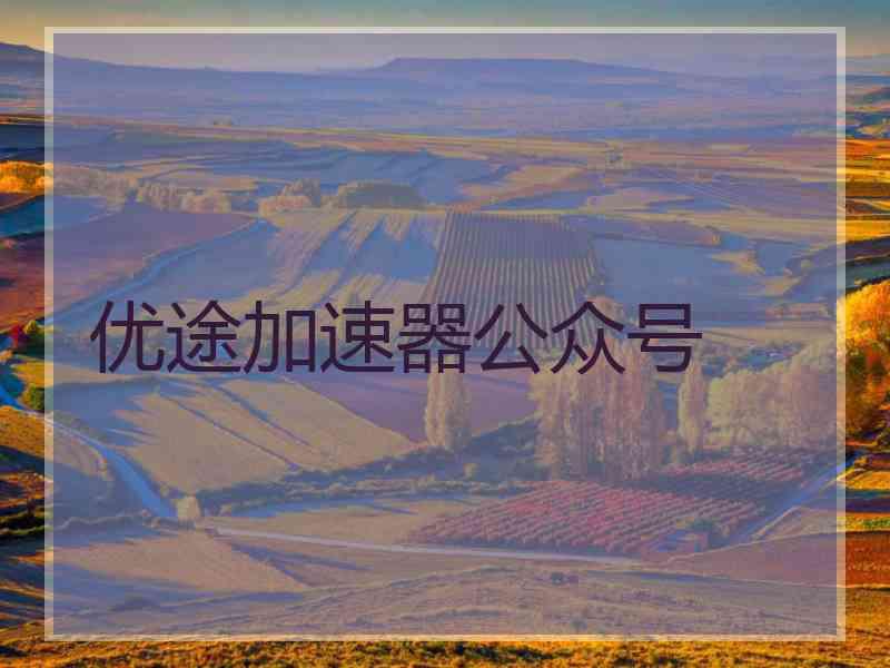 优途加速器公众号