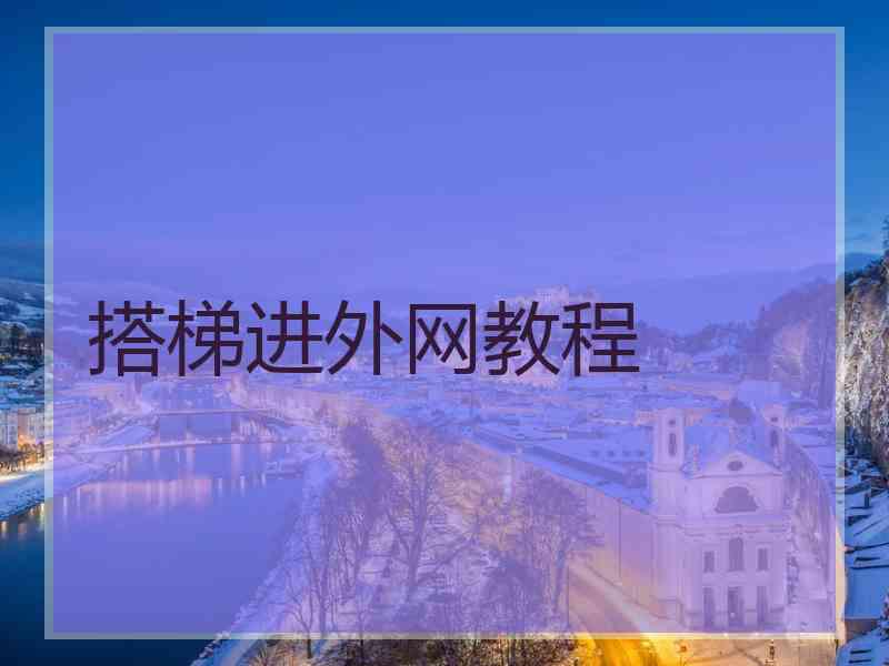 搭梯进外网教程