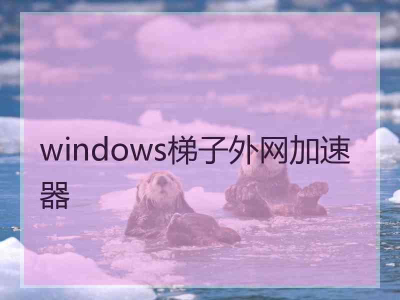 windows梯子外网加速器