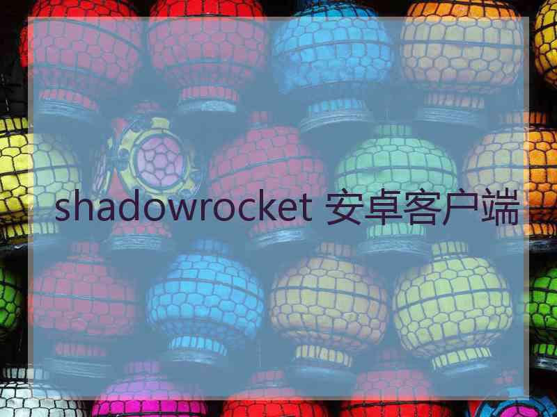 shadowrocket 安卓客户端