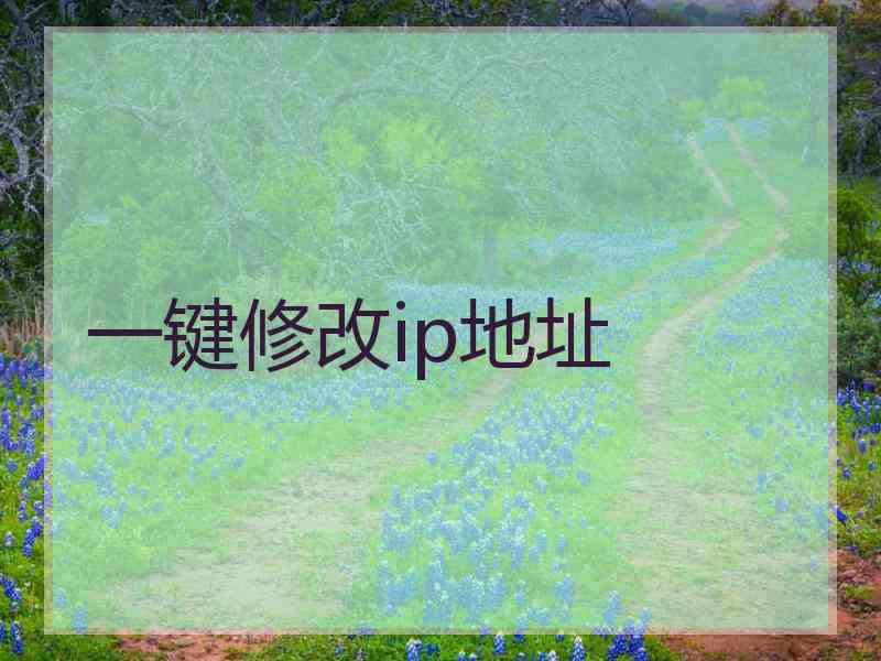 一键修改ip地址